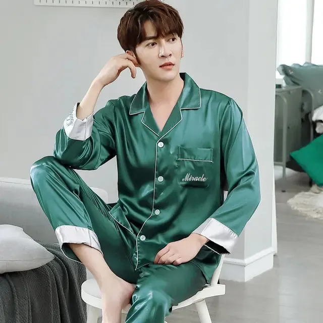 Luxury Men's Silk Lounge Set