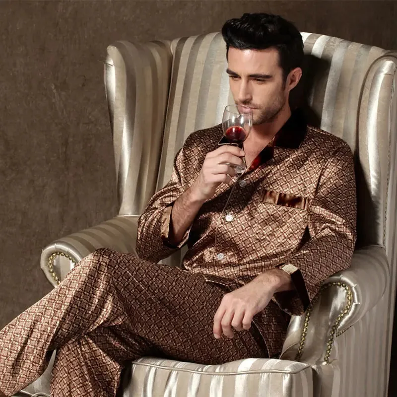 Luxury Men's Silk Lounge Set