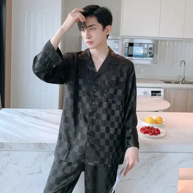 Luxury Men's Silk Lounge Set