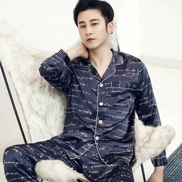 Luxury Men's Silk Lounge Set