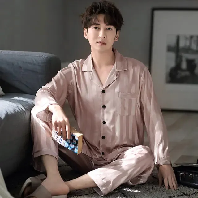 Luxury Men's Silk Lounge Set