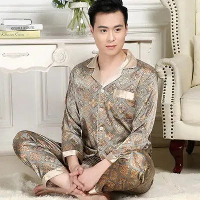 Luxury Men's Silk Lounge Set