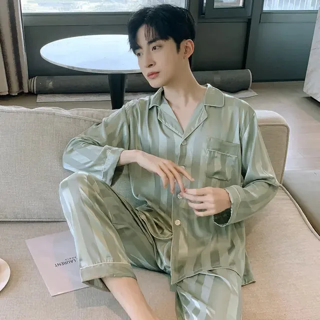 Luxury Men's Silk Lounge Set