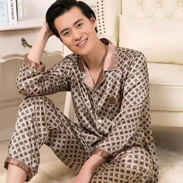 Luxury Men's Silk Lounge Set