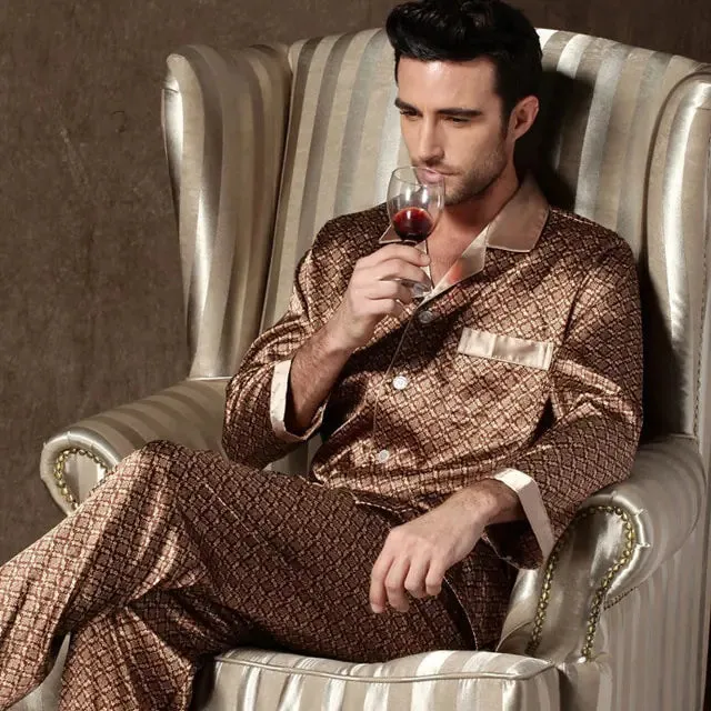 Luxury Men's Silk Lounge Set