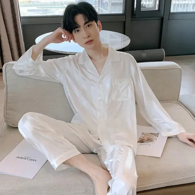 Luxury Men's Silk Lounge Set