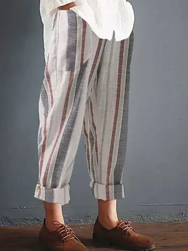 Lynde - Striped Relaxed Pants