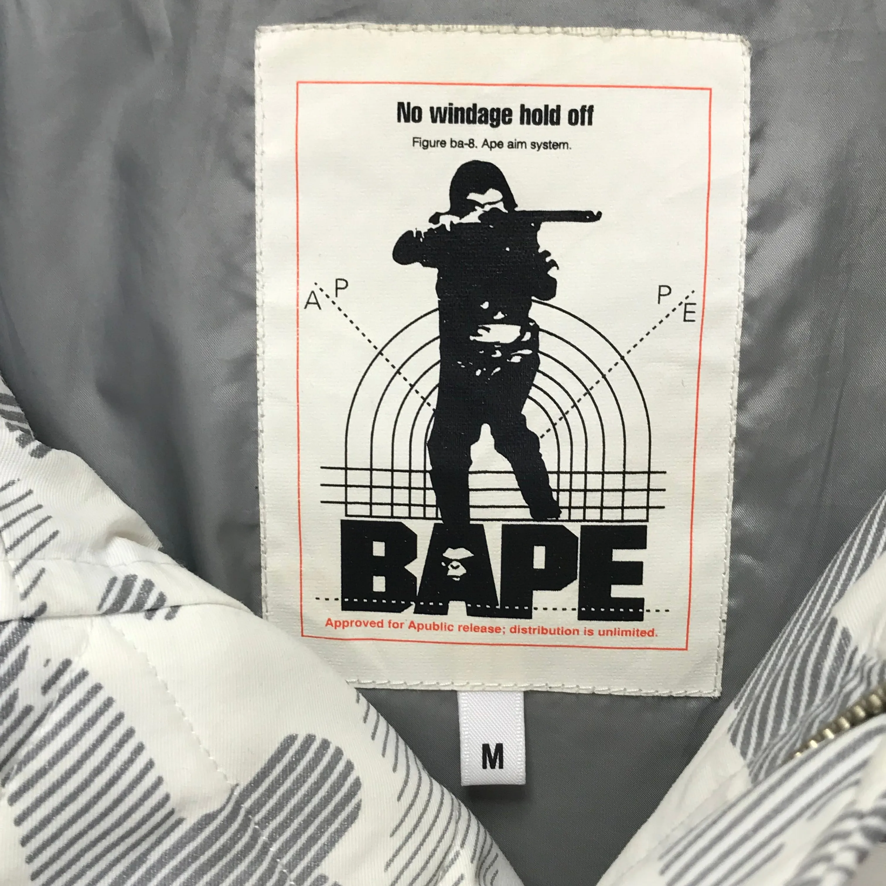 [M] A Bathing Ape Bape Reflective Camo B-3 Down Jacket