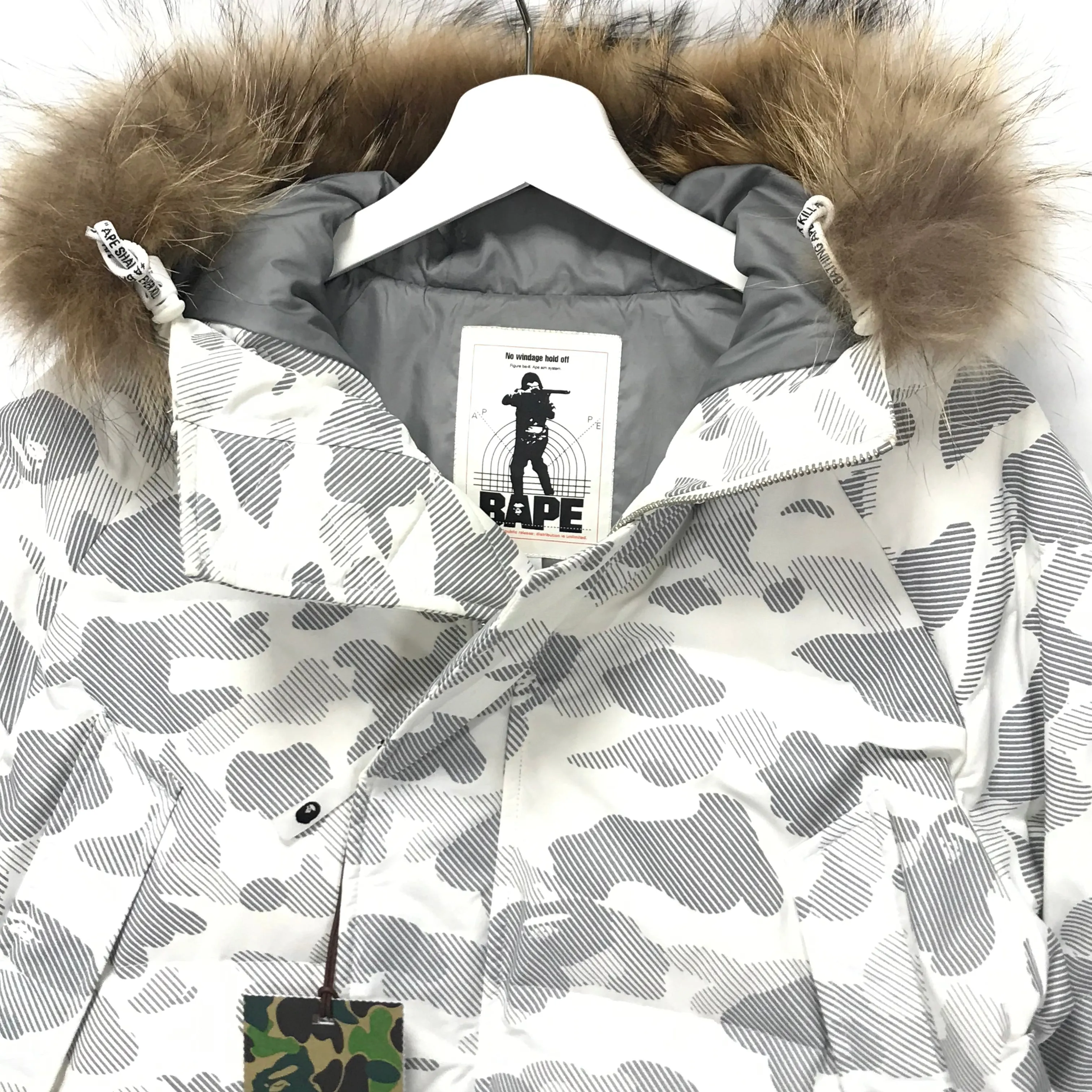 [M] A Bathing Ape Bape Reflective Camo B-3 Down Jacket