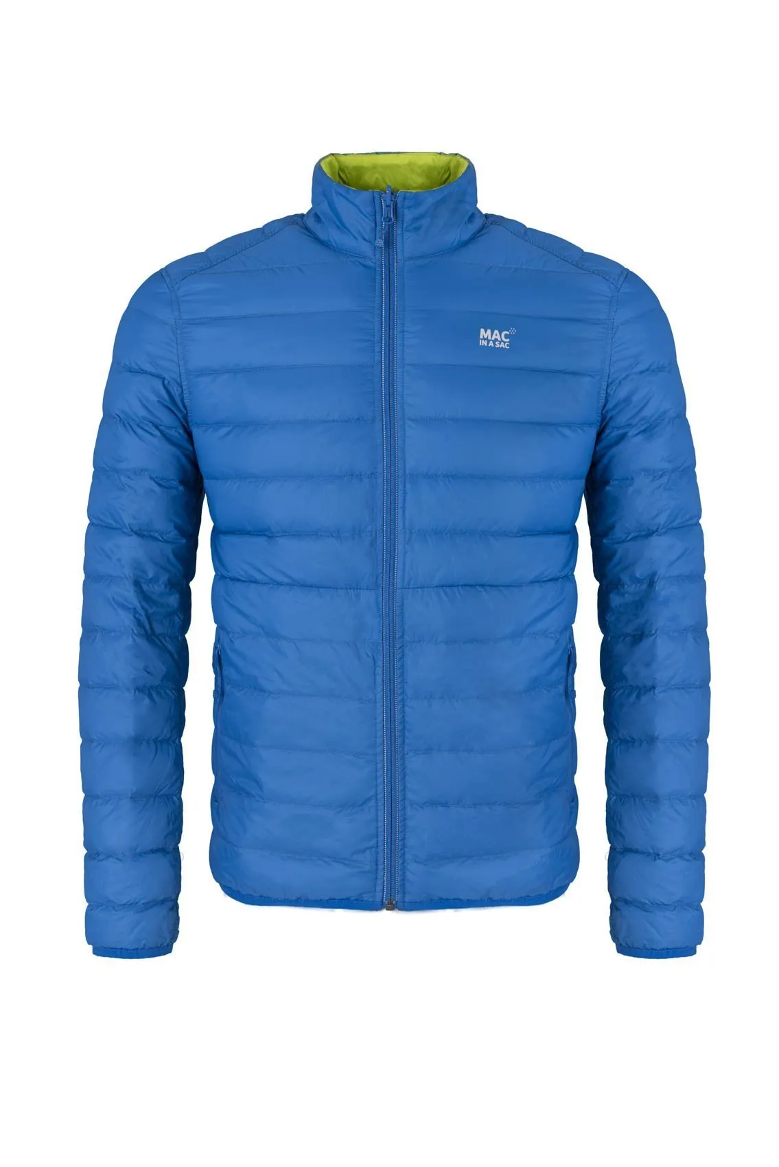 Mac in a Sac Polar Mens Reversible Down Jacket - Electric Blue Lime Punch
