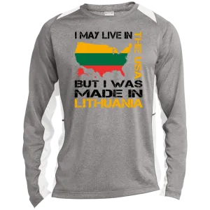 Made in Lithuania - Men's Long Sleeve Colorblock Activewear Performance T