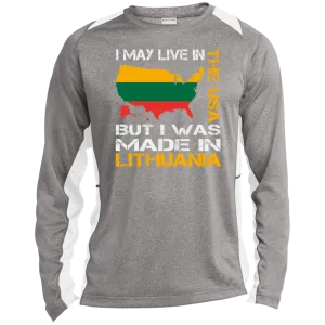 Made in Lithuania - Men's Long Sleeve Colorblock Activewear Performance T