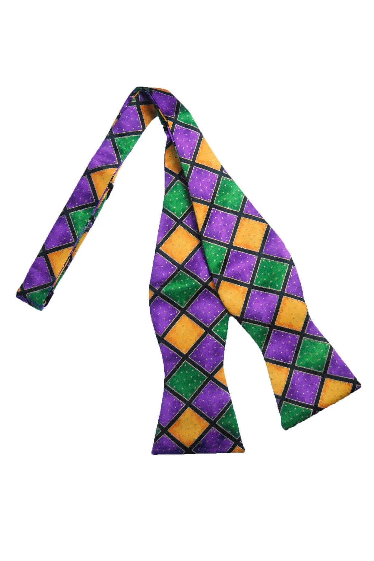 Mardi Gras Harlequin Bow Tie