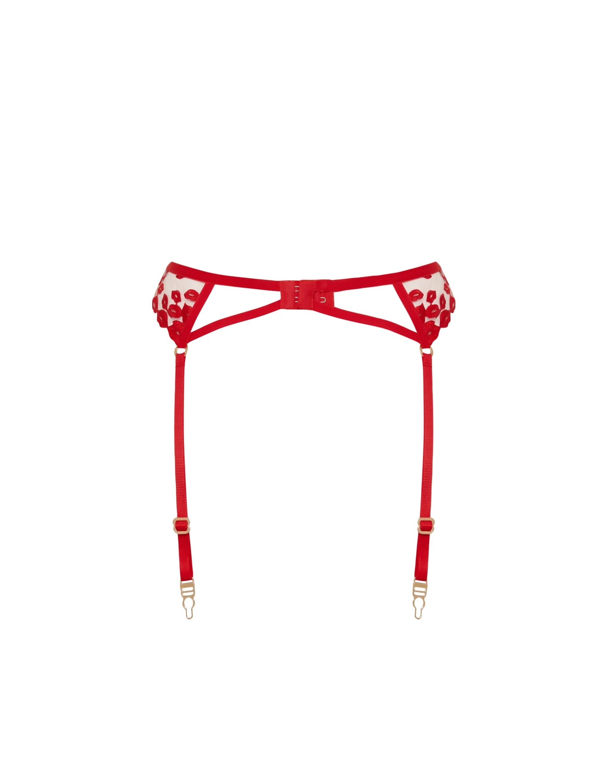 Marian Garter Belt Red/Sheer