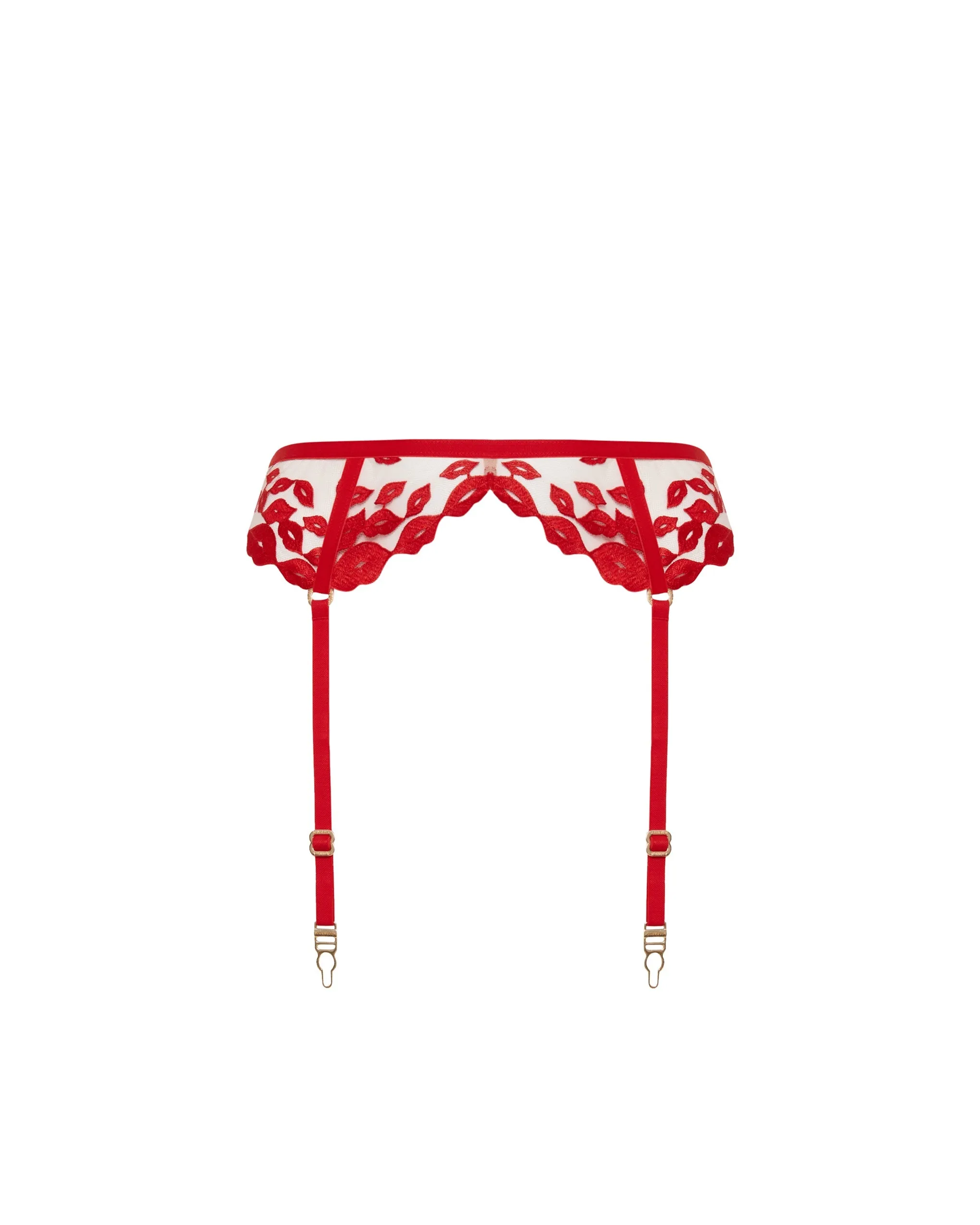 Marian Garter Belt Red/Sheer