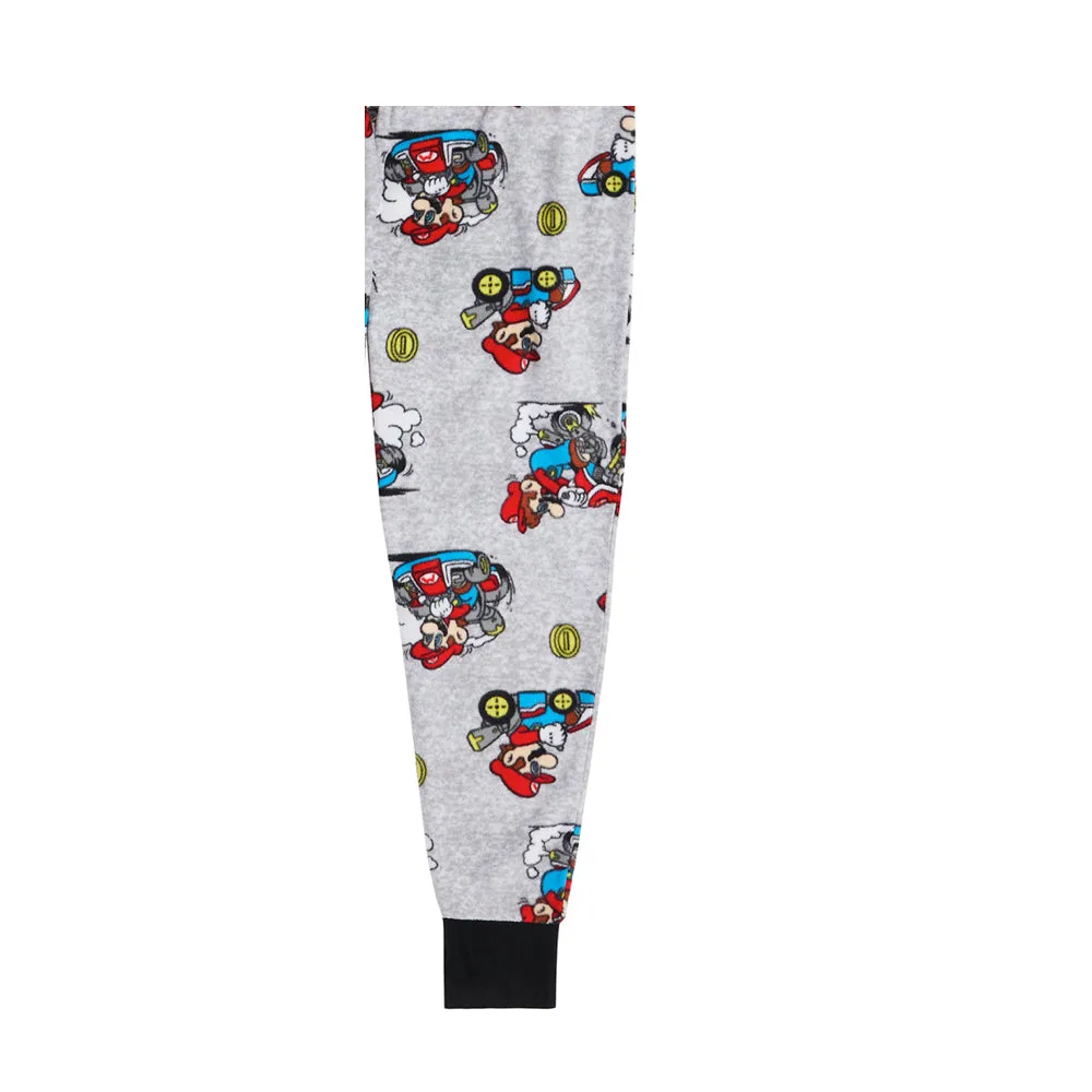 Mario Kart Boys Pajamas Set, Short Sleeve Little Big Kid PJ's, 2-Piece Mario Sleepwear, 4-12