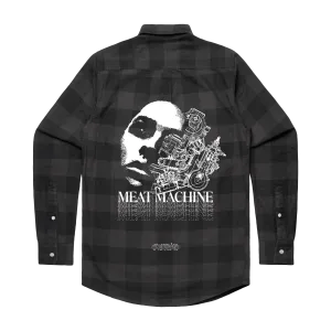 MEAT MACHINE FLANNEL : BLACK/TAR