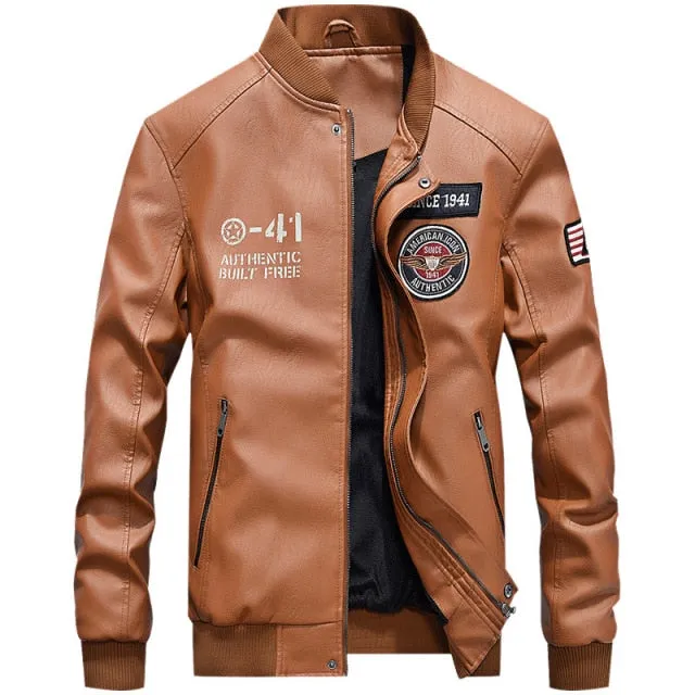 Men Slim Fit  Stand Collar  Coat