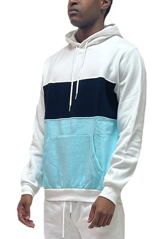 Men's Color Block Pullover Hoodie