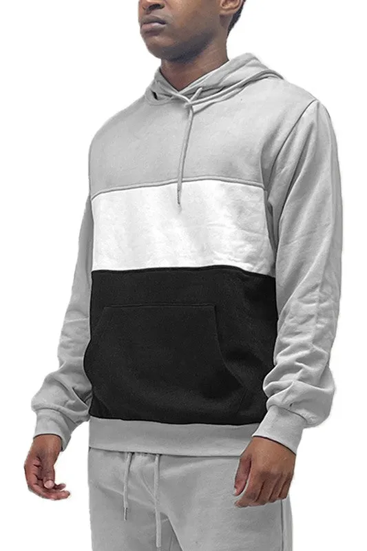 Men's Color Block Pullover Hoodie