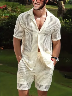 Men's Declan Casual Short-Sleeve T-Shirt and Drawstring Shorts Set