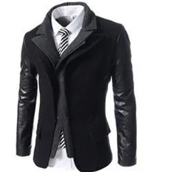 Men's Double Collar Fashion Suit Jacket In 3 Colors