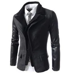 Men's Double Collar Fashion Suit Jacket In 3 Colors
