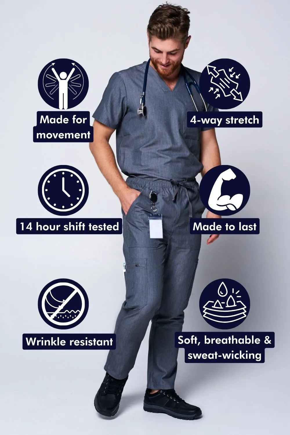 Men's Straight-Cut 9-Pocket Cargo Pants