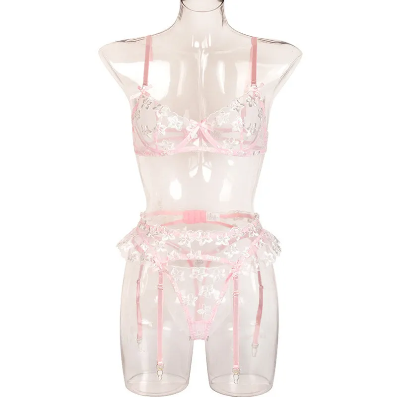 Mesh Flowery Lingerie