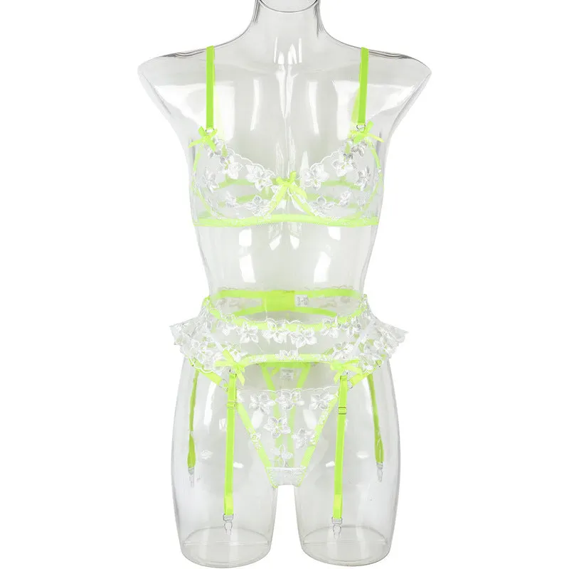 Mesh Flowery Lingerie