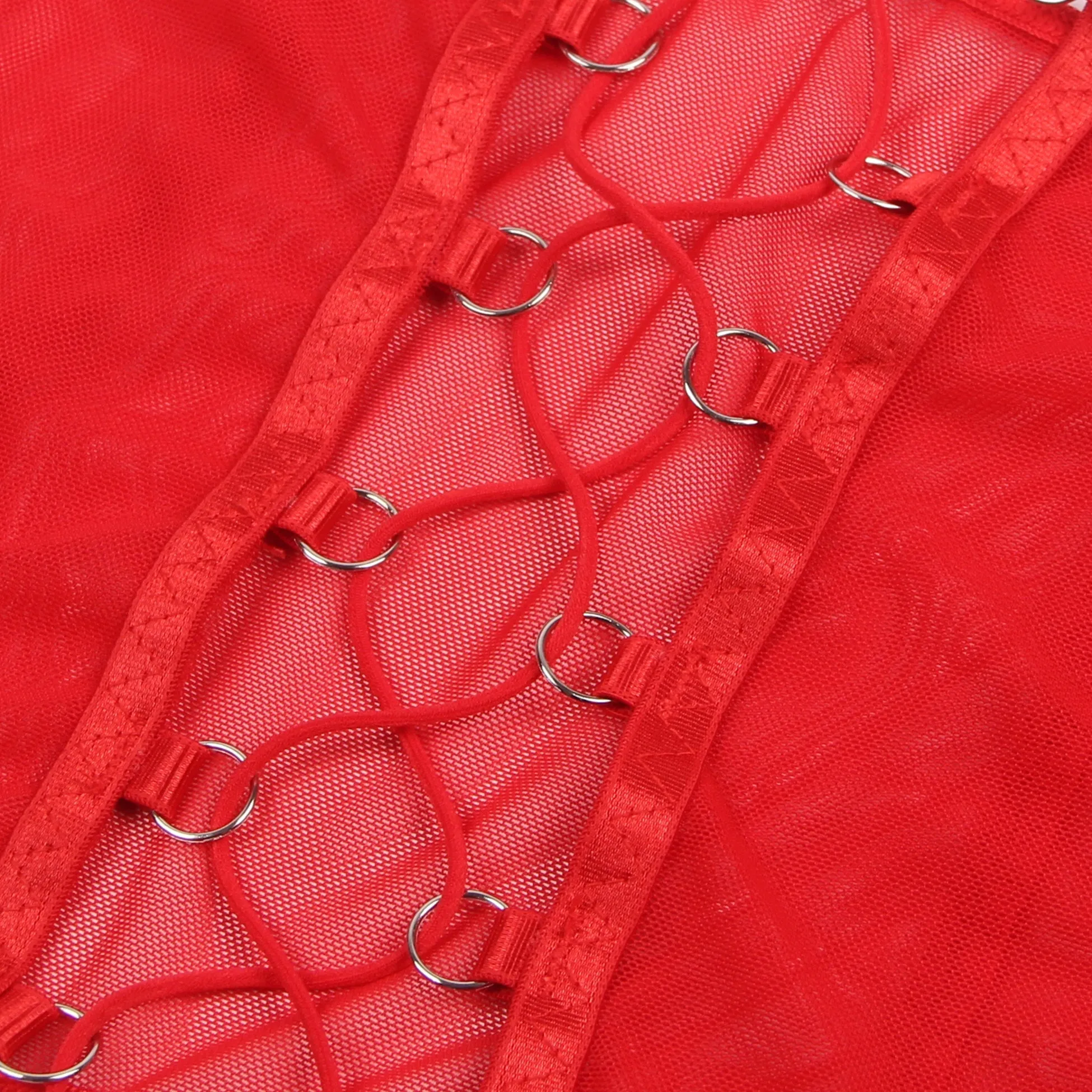 Mesh Underwire Garter Lingerie Egypt Set