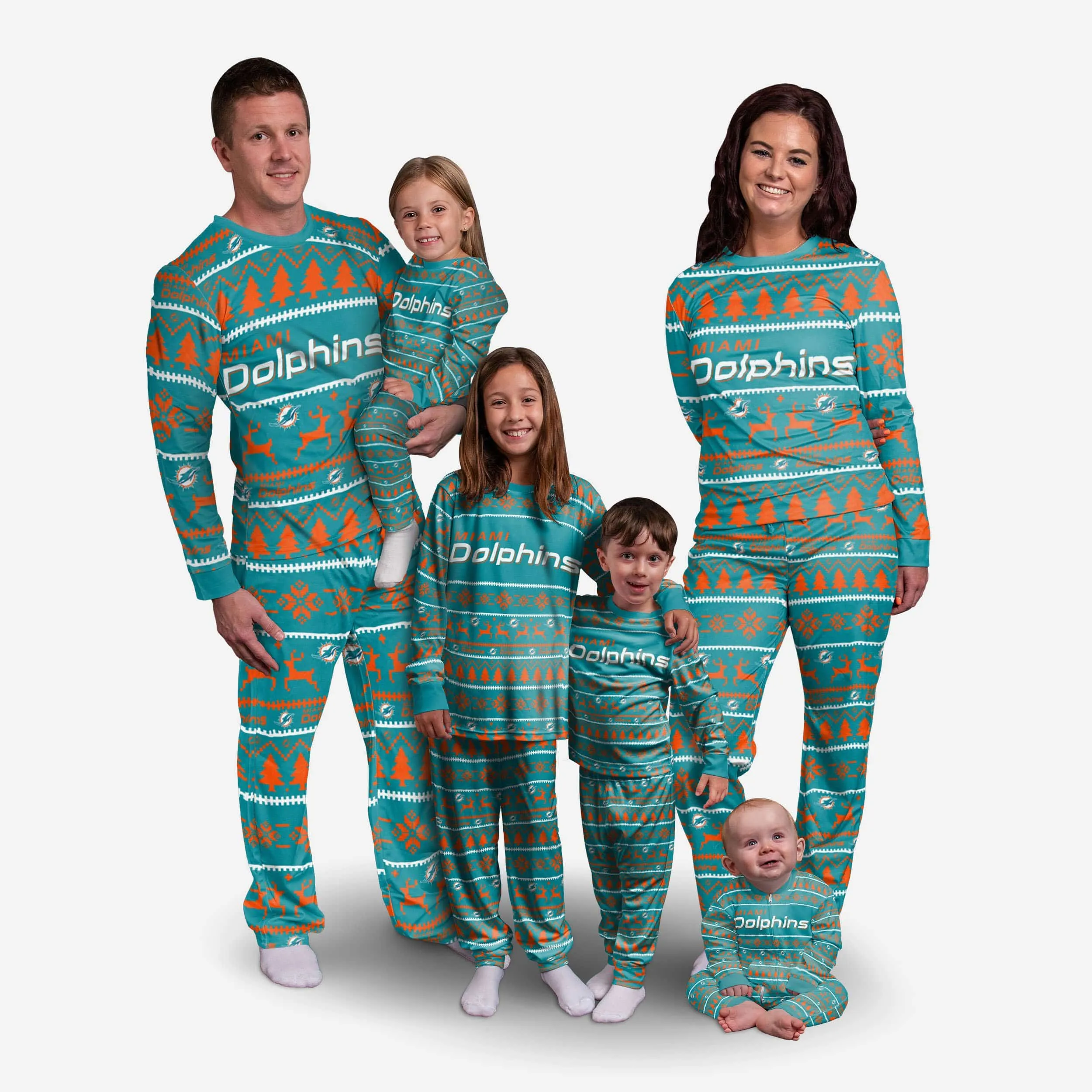 Miami Dolphins Womens Family Holiday Pajamas