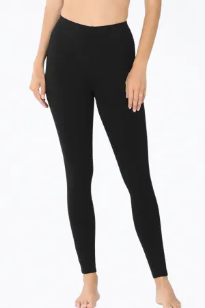 MID-RISE COTTON LEGGINGS