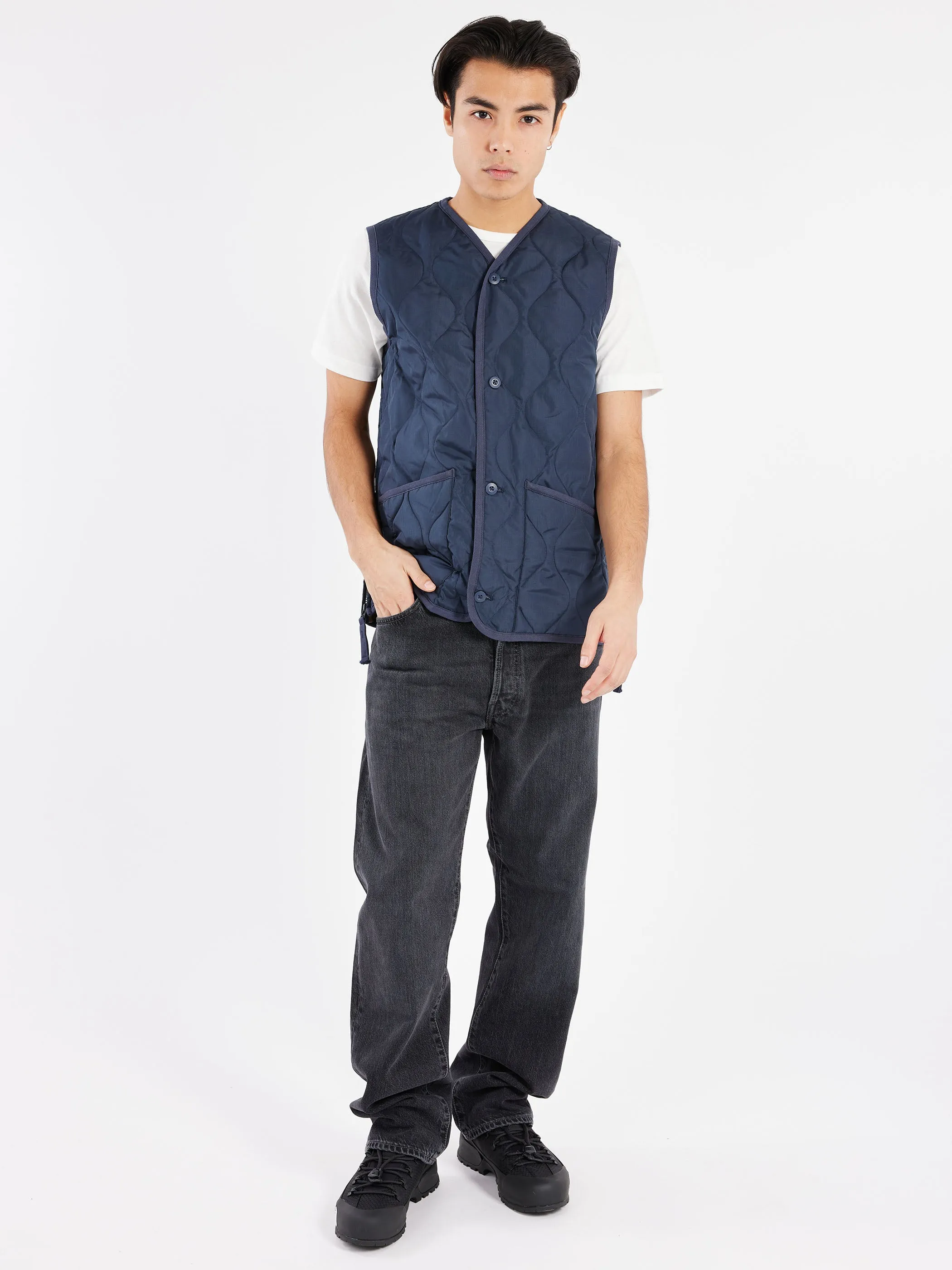 Military V-Neck Button Down Vest