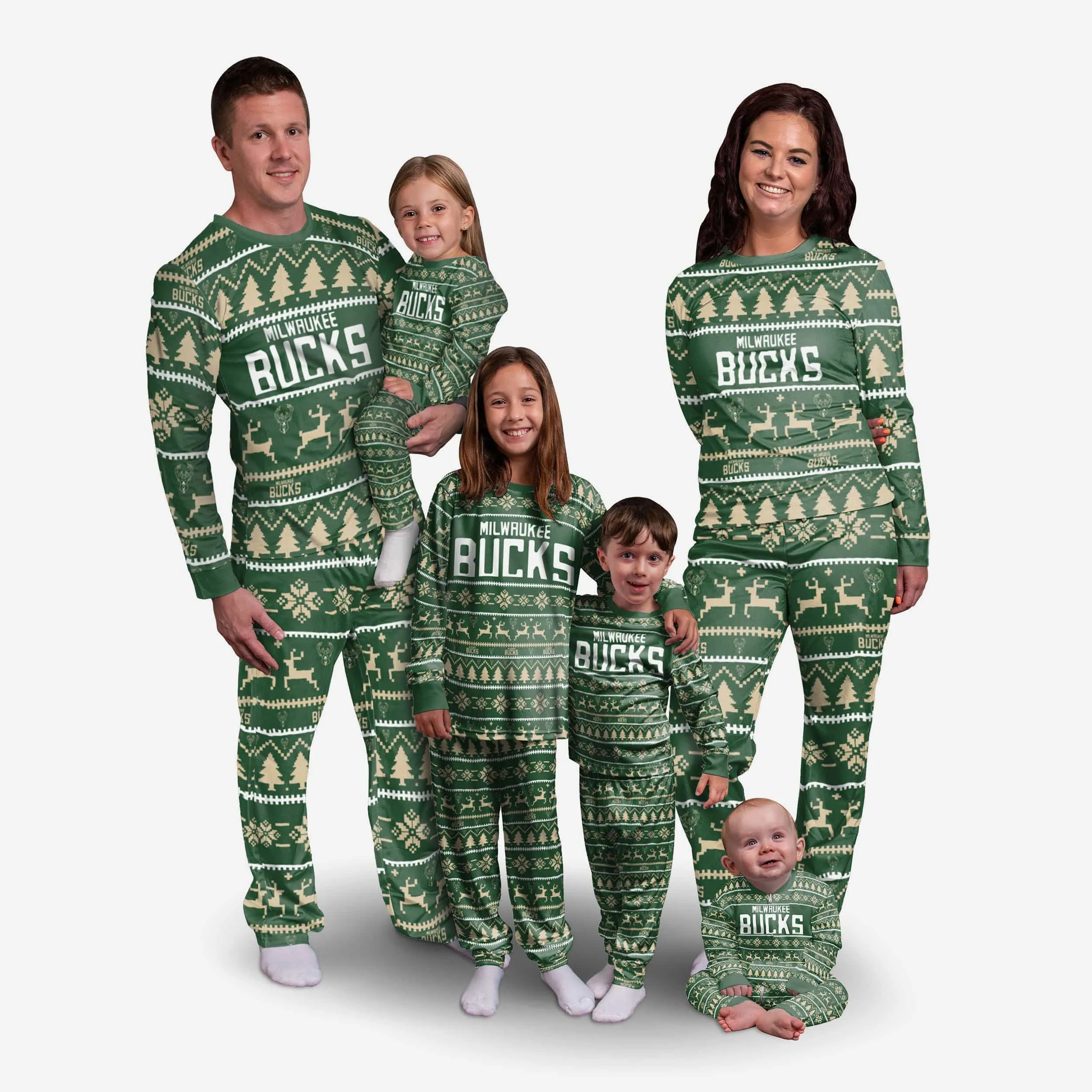 Milwaukee Bucks Toddler Family Holiday Pajamas