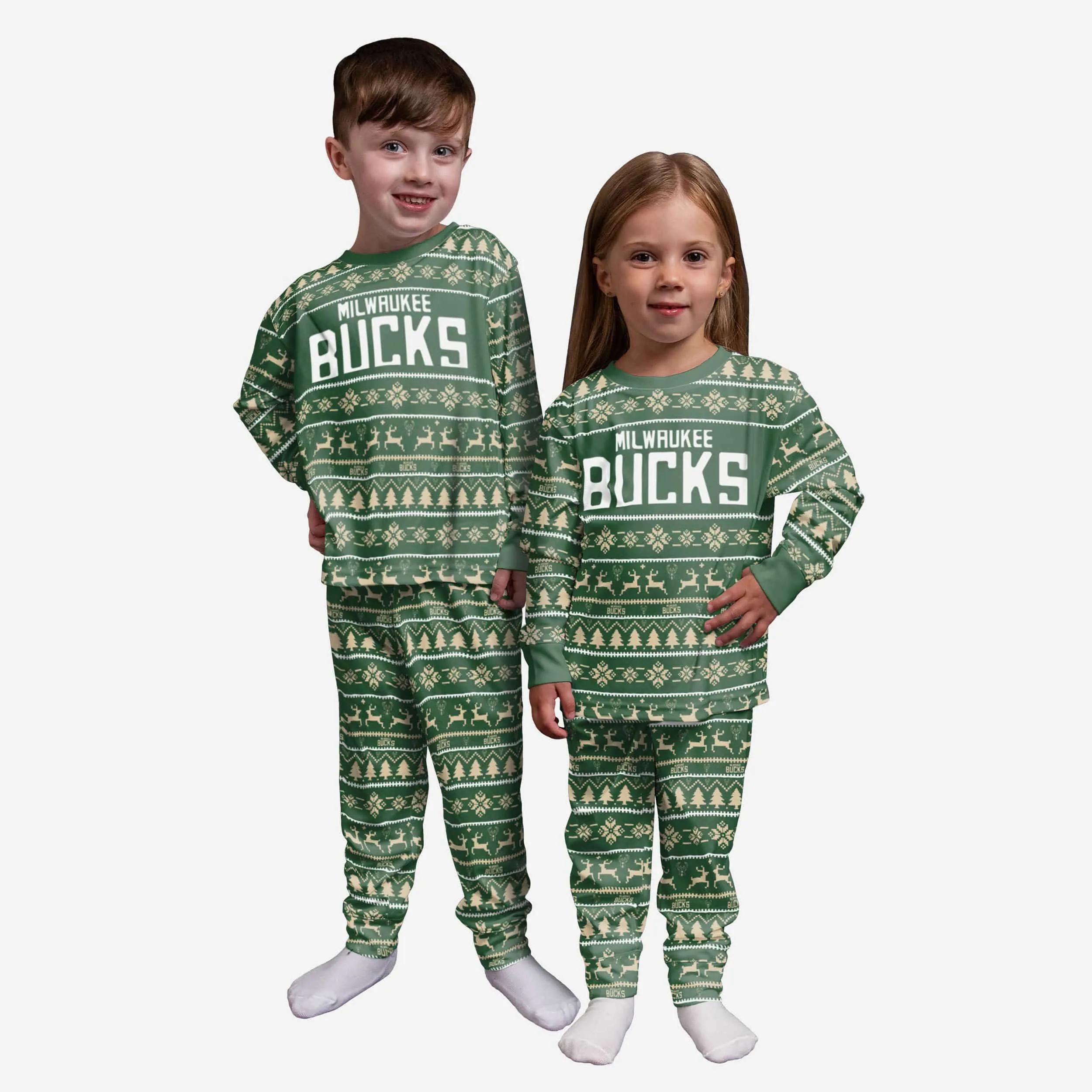 Milwaukee Bucks Toddler Family Holiday Pajamas