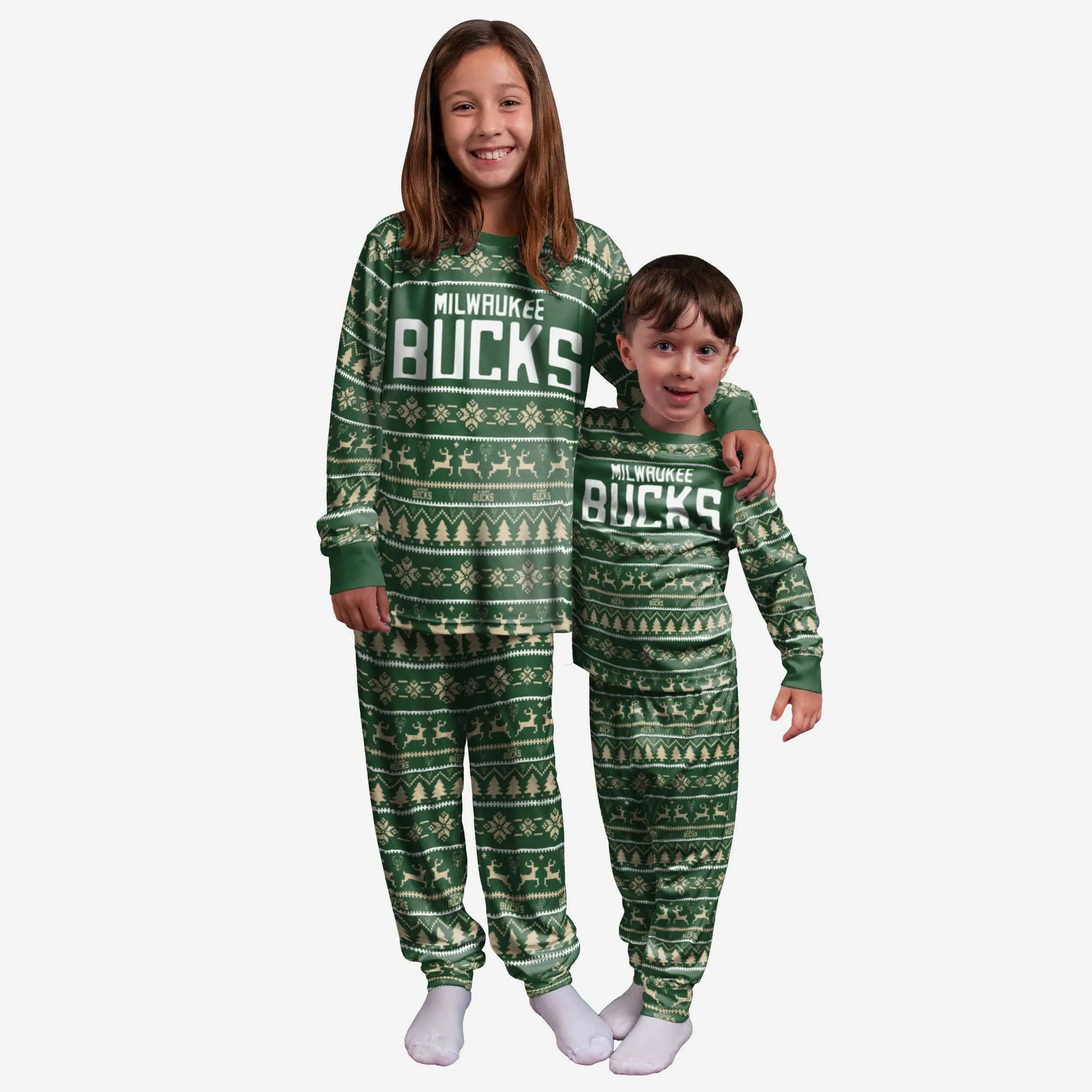Milwaukee Bucks Youth Family Holiday Pajamas