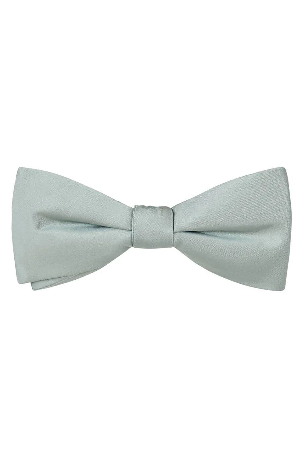 Mint Solid Satin Silk Bow Tie