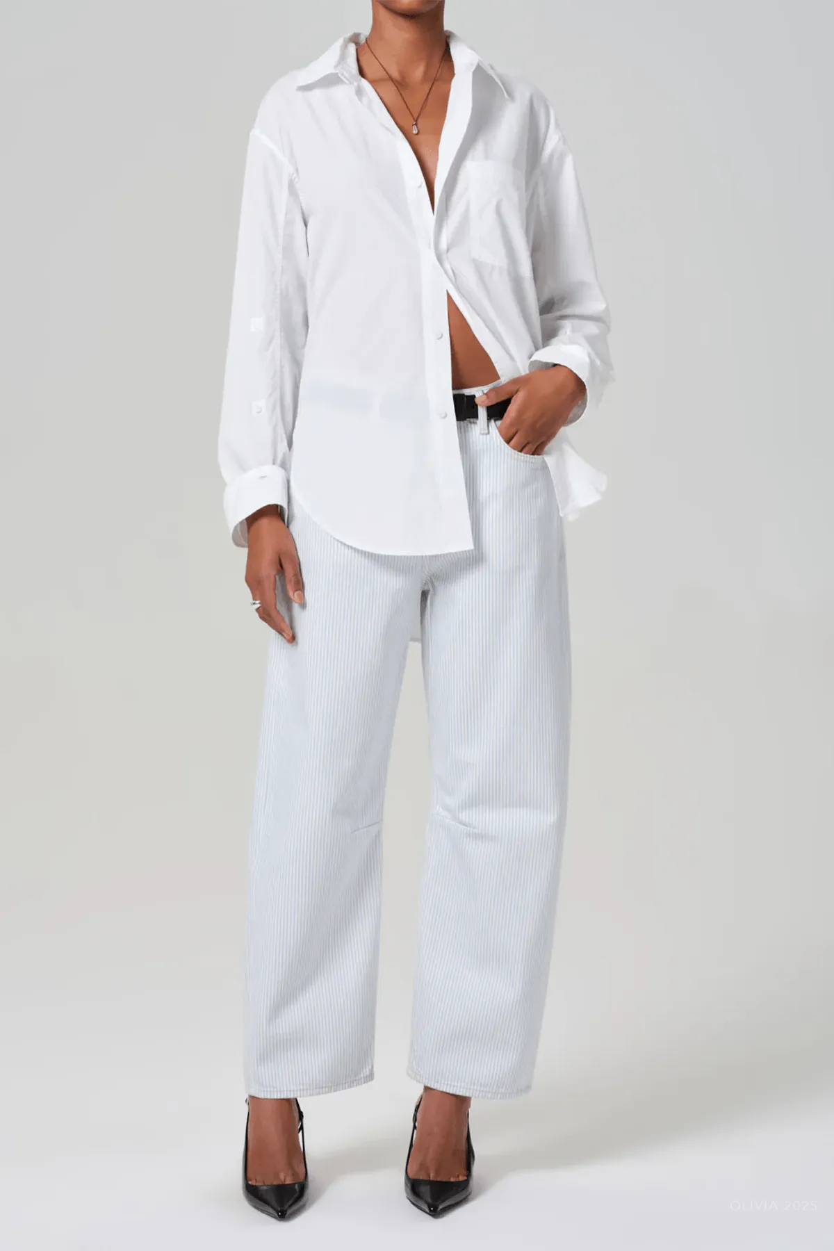 Miro Rework Relaxed Jean in Marine Stripe