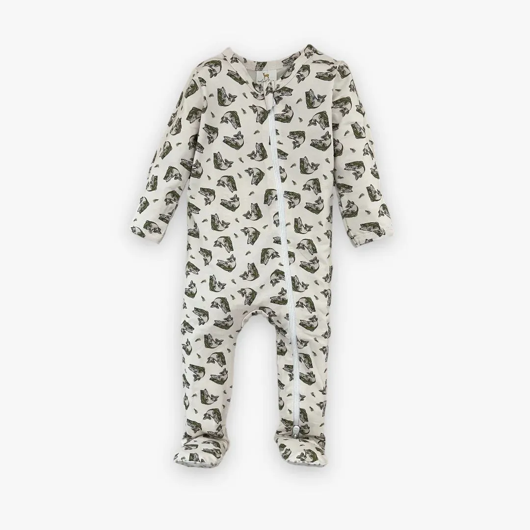Modal Zipper Pajama Set - Bass Fish