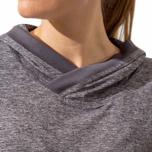 Mondetta Womens Ultra-Soft Pullover Hoodie Purple Melange