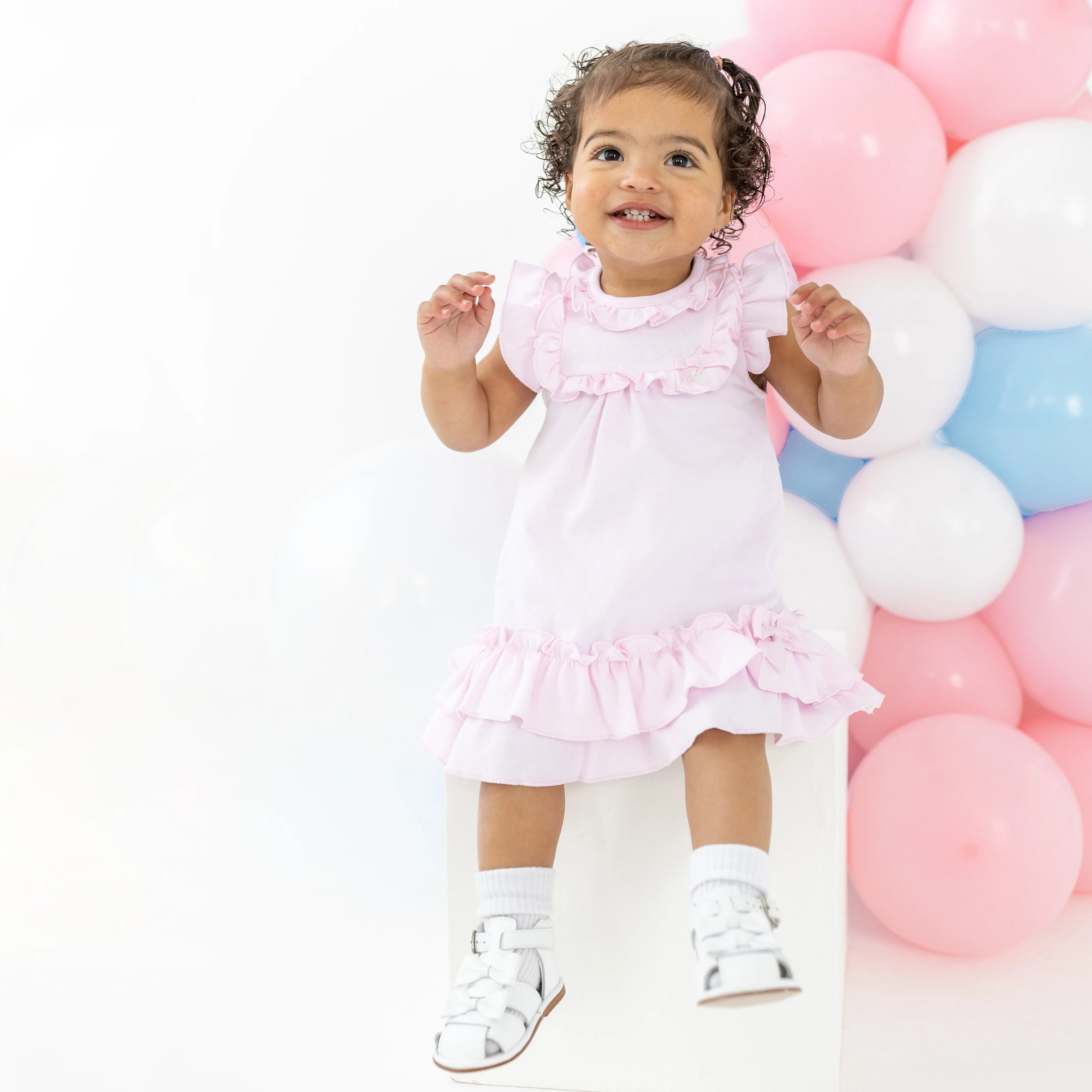 NAPOLI Girls dress with satin bow