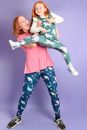 Narwhals Women's Activewear Leggings - Tall 33" inside leg