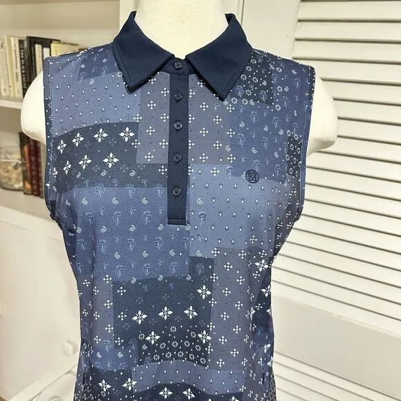 NEW G/Fore G4 Boro Women's Patchwork Golf Dress 10 Twilight Athletic Sport NWT‎