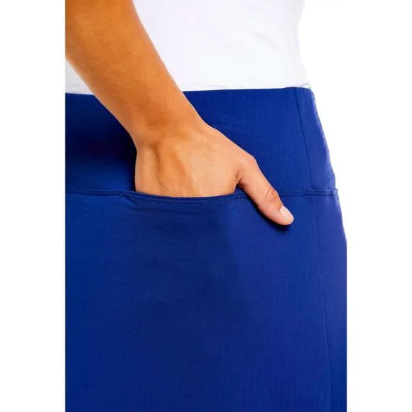 NEW IBKUL faux wrap skirt in navy