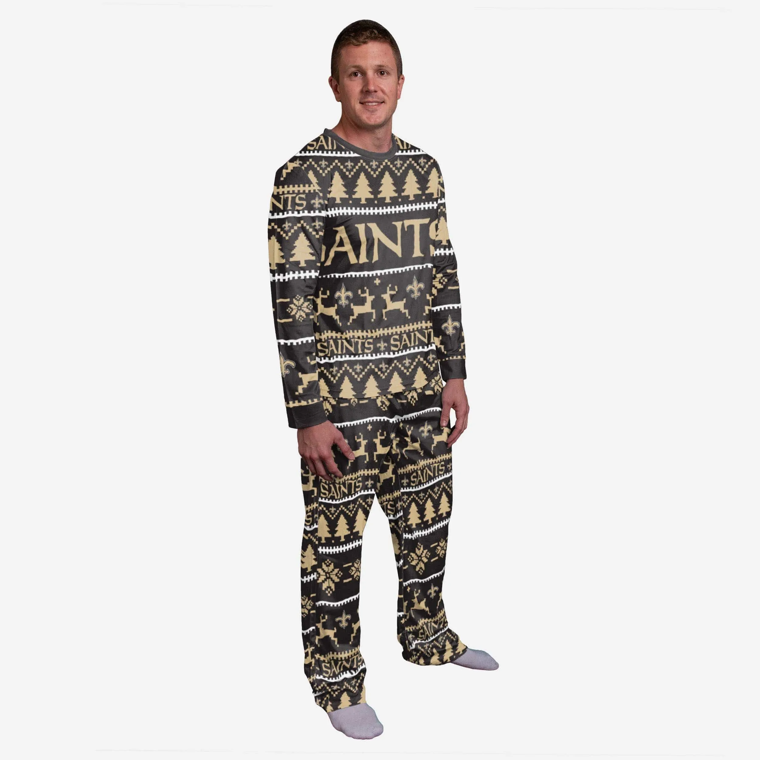 New Orleans Saints Family Holiday Pajamas