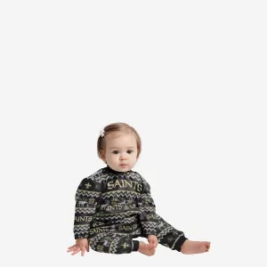 New Orleans Saints Infant Ugly Pattern Family Holiday Pajamas