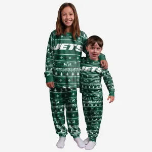 New York Jets Youth Family Holiday Pajamas