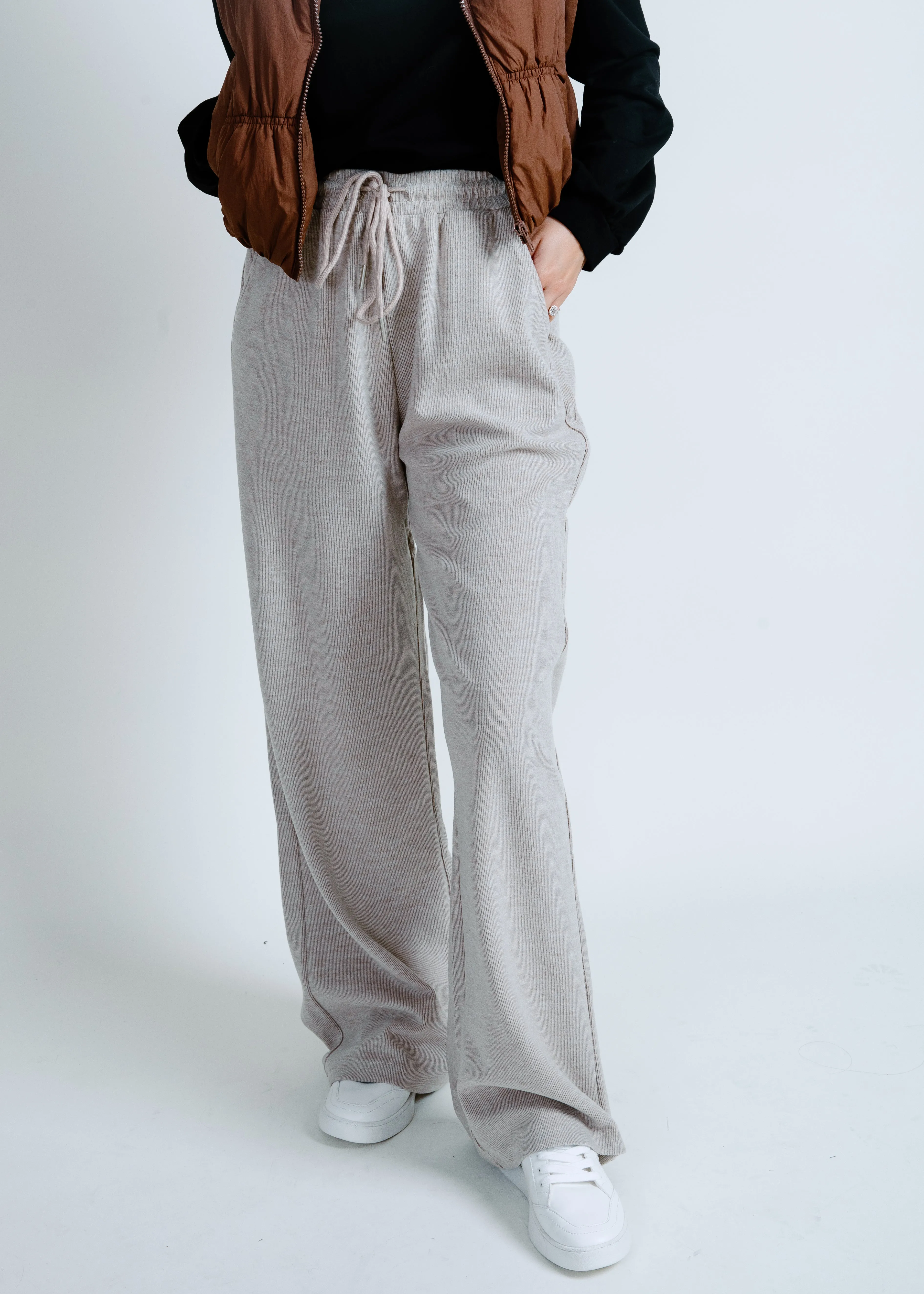 Night In Wide Leg Pants - Tan