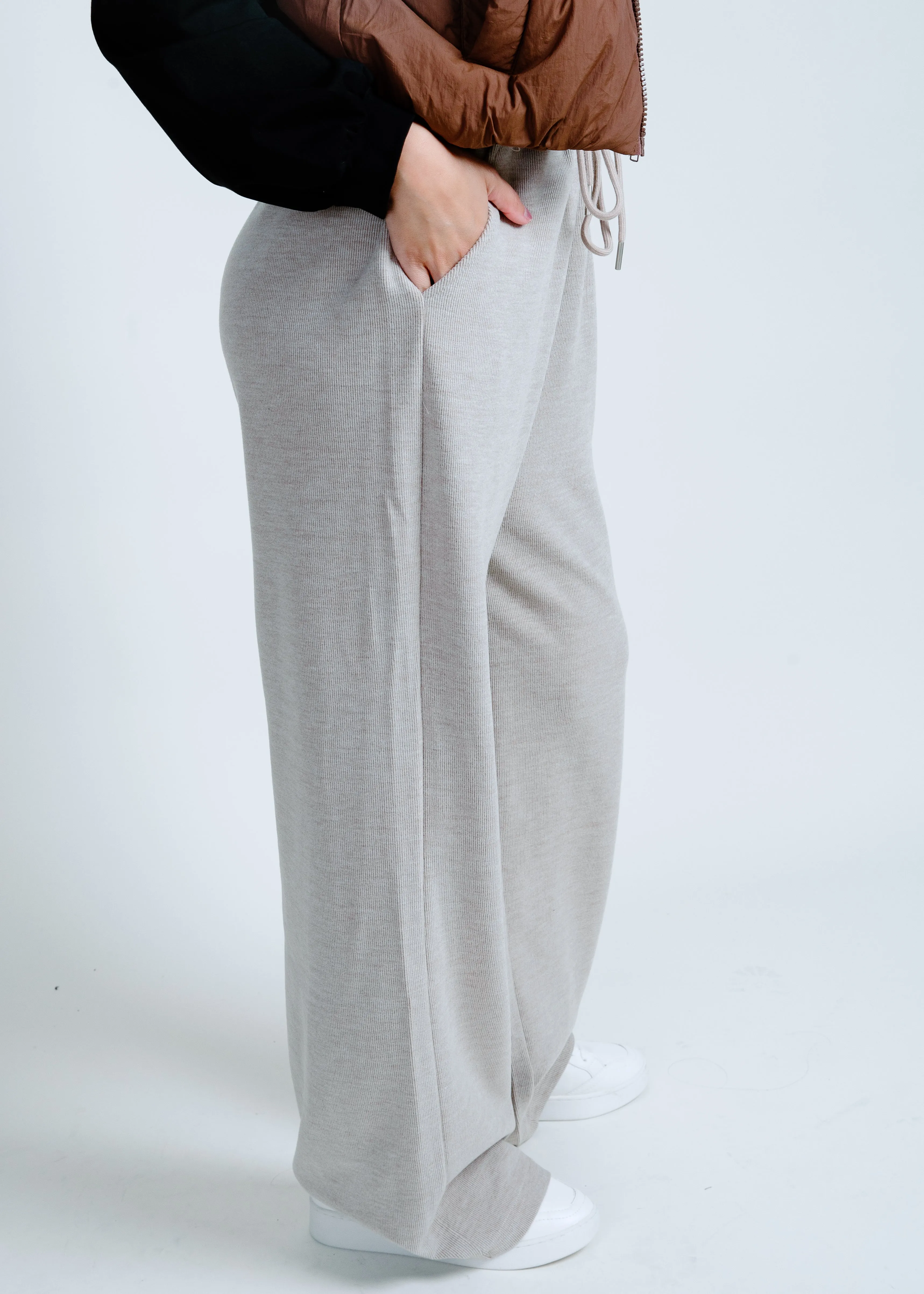 Night In Wide Leg Pants - Tan
